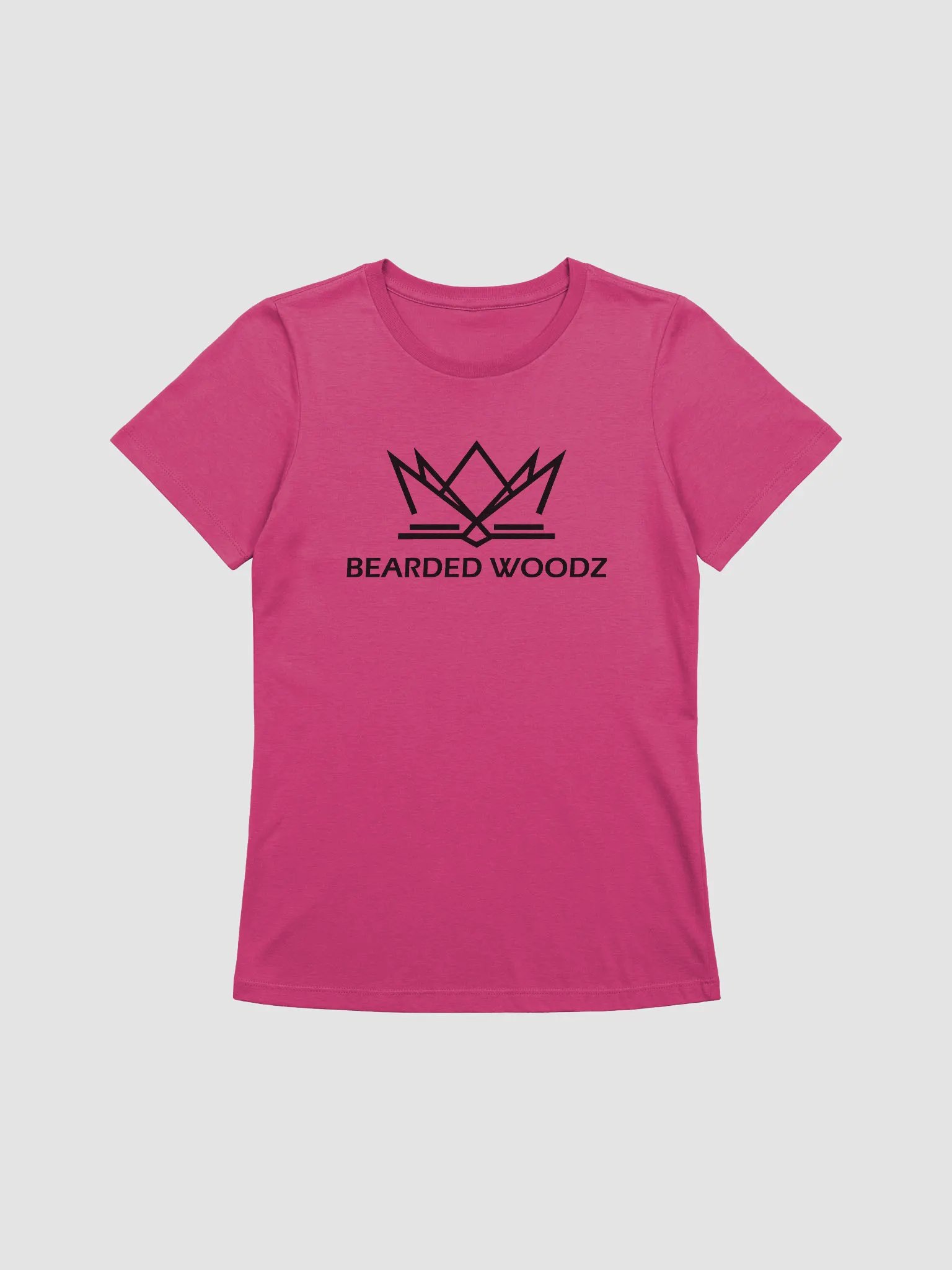 Women's Bearded Woodz Relaxed-fit T-Shirt (Black Embroidery) product image (1)