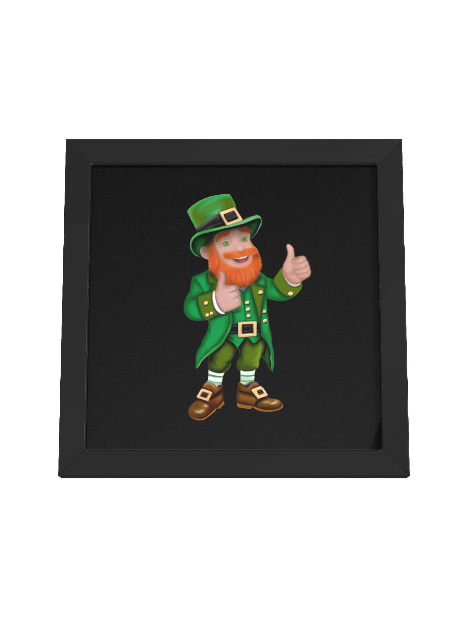 "Thumbs Up" Leprechaun. Framed High - Quality Matte Poster product image (4)