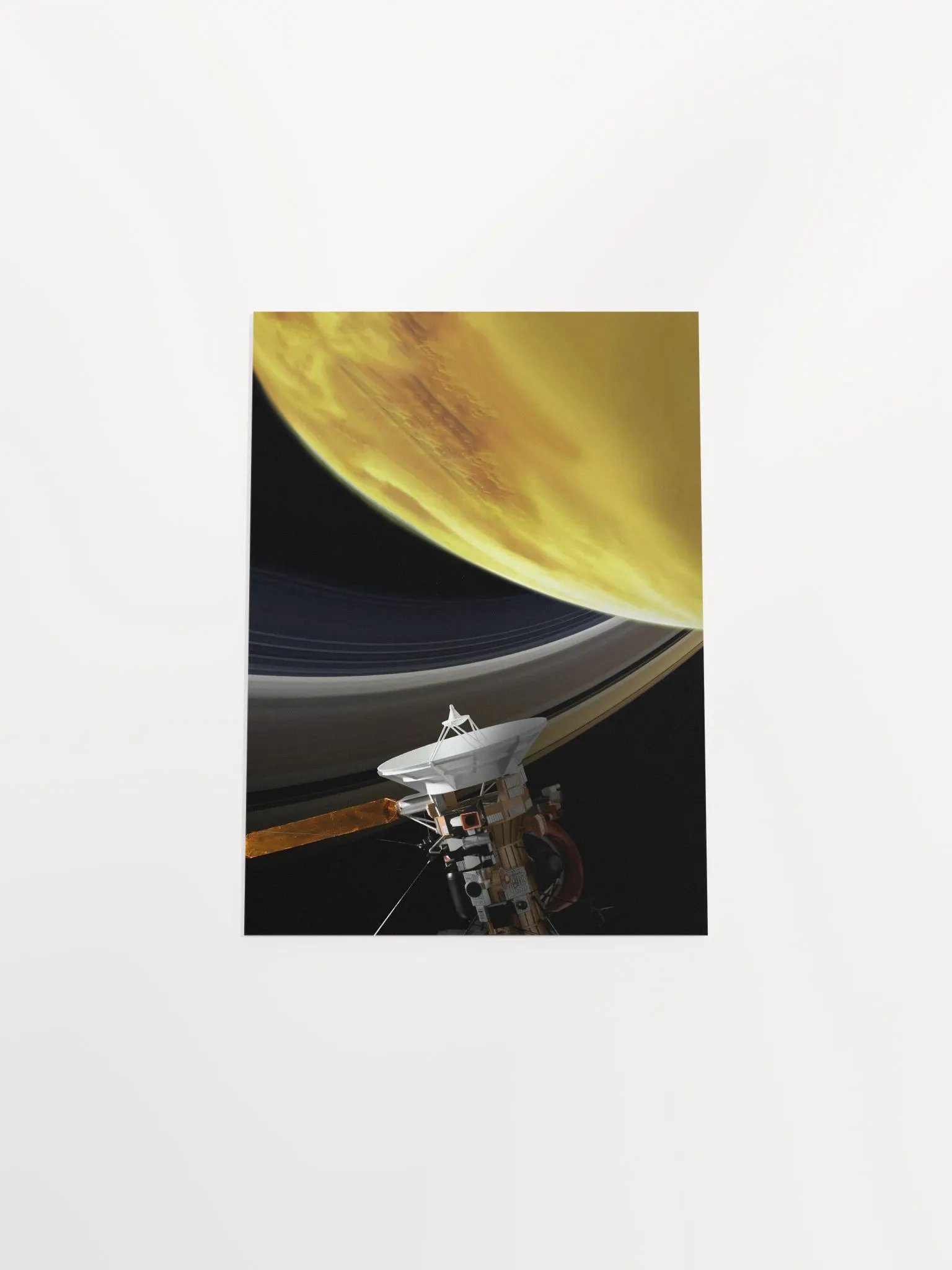 Saturn and Cassini probe (Up and down) — space poster, science poster, space photo, nasa poster product image (9)