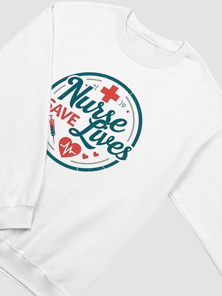 Nurse Save Lives Badge Crewneck product image (9)