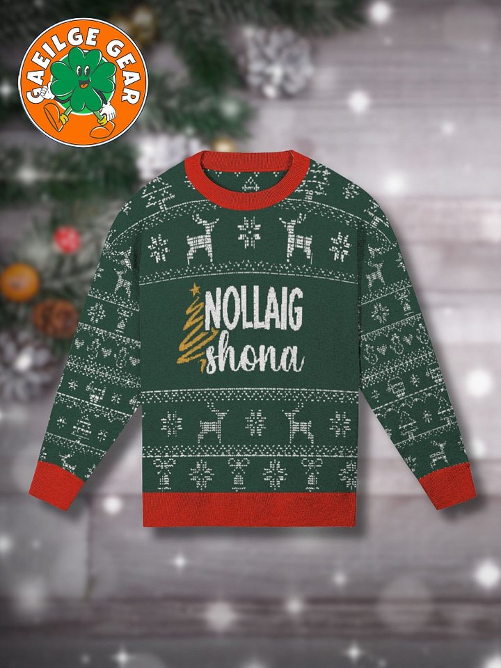 Irish Language Christmas Jumper - Happy Christmas in Irish / Gaeilge / Gaelic product image (1)