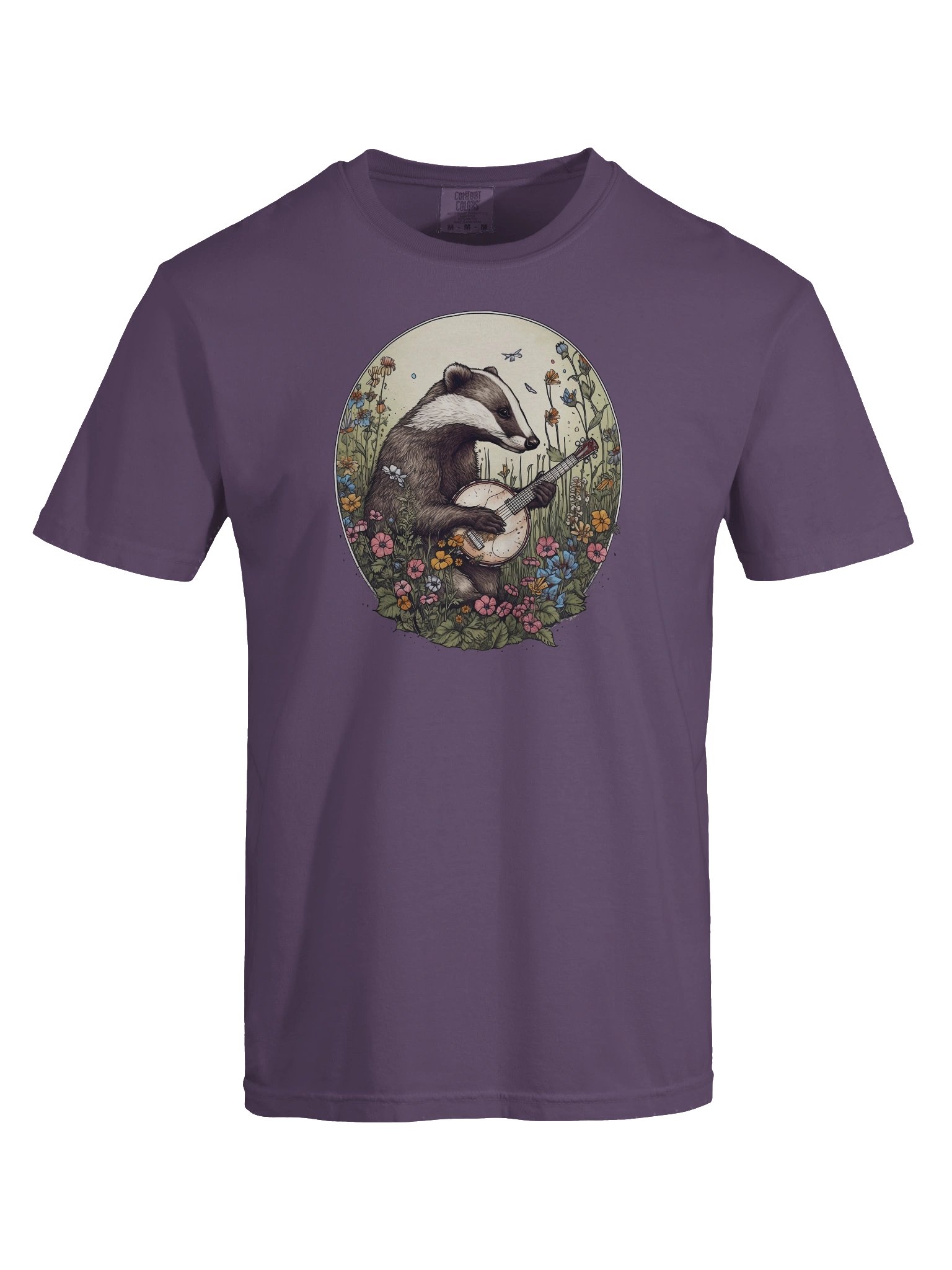 Badger Playing Banjo Shirt – Whimsical Woodland Music Graphic Tee product image (36)