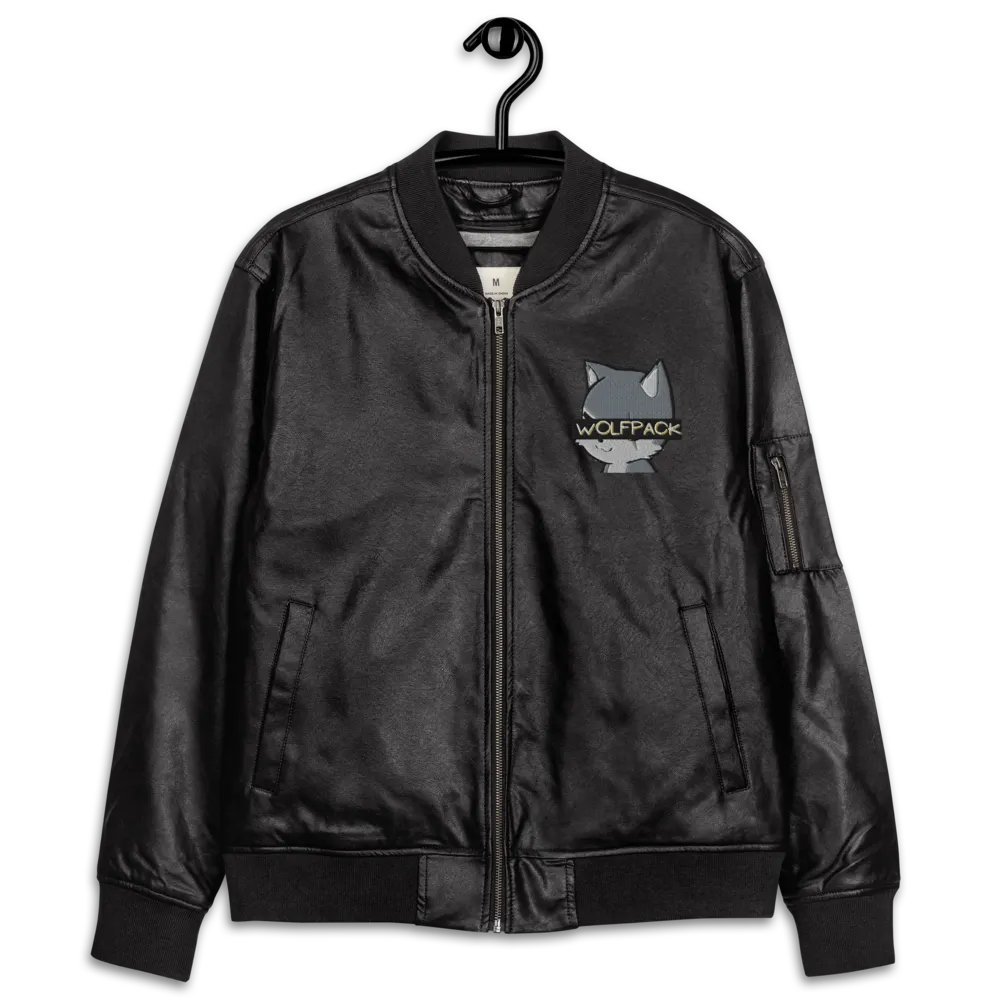 Faux Leather WOLFPACK Jacket (Chibi Wolf) product image (12)