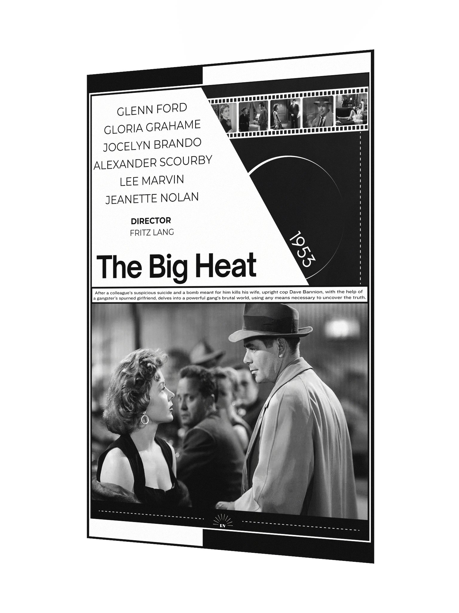The Big Heat with Glenn Ford and Gloria Grahame 1953 | Movie Poster | 12x18 Wall Art product image (3)