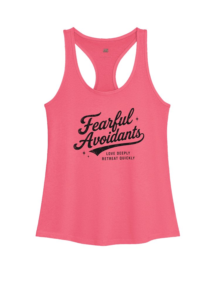 Women's Racerback Tank Top: Fearful Avoidant Retreat Quickly Tank product image (2)