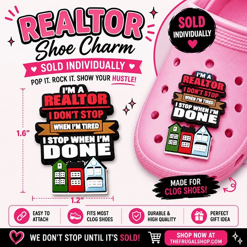 Discover our Career Driven Collection featuring the Realtor Shoe Charm, now available at https://www.thefrugalshop.com/collec...