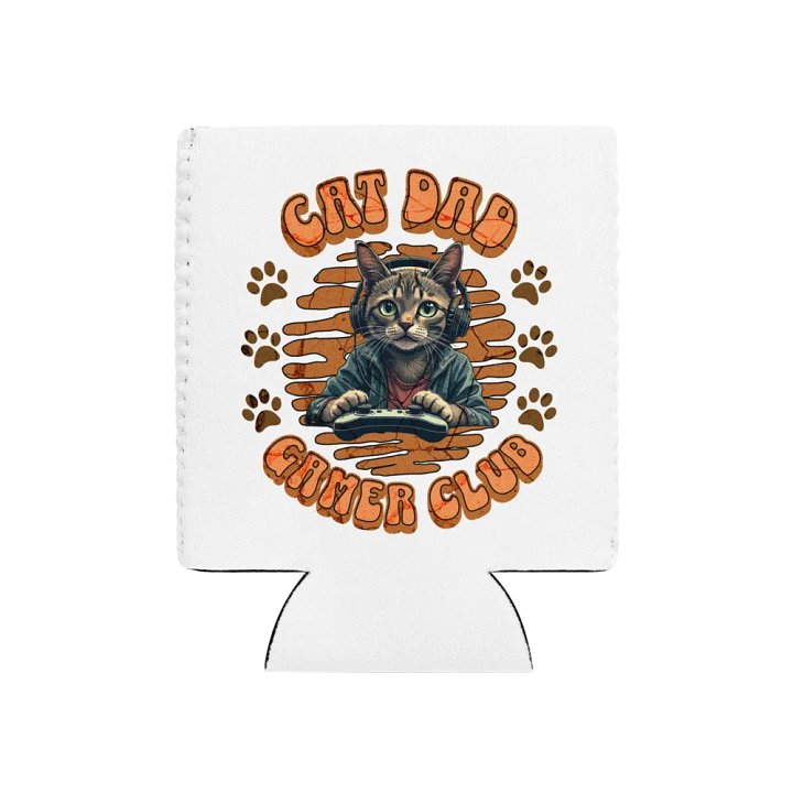 Cat Dad Gamer Club Pawsome Can Cooler product image (1)