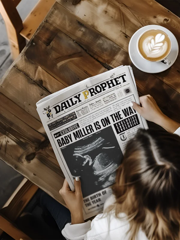 Magical Baby Announcement Newspaper 100% Customizable Template Bundle product image (2)