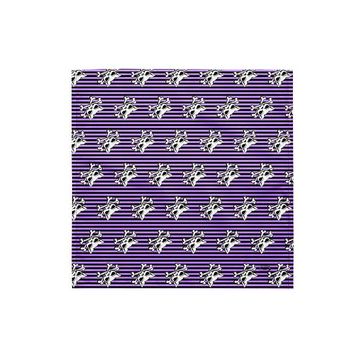 Copy of Blaque and White Stripped Kat Skull Bandana product image (1)