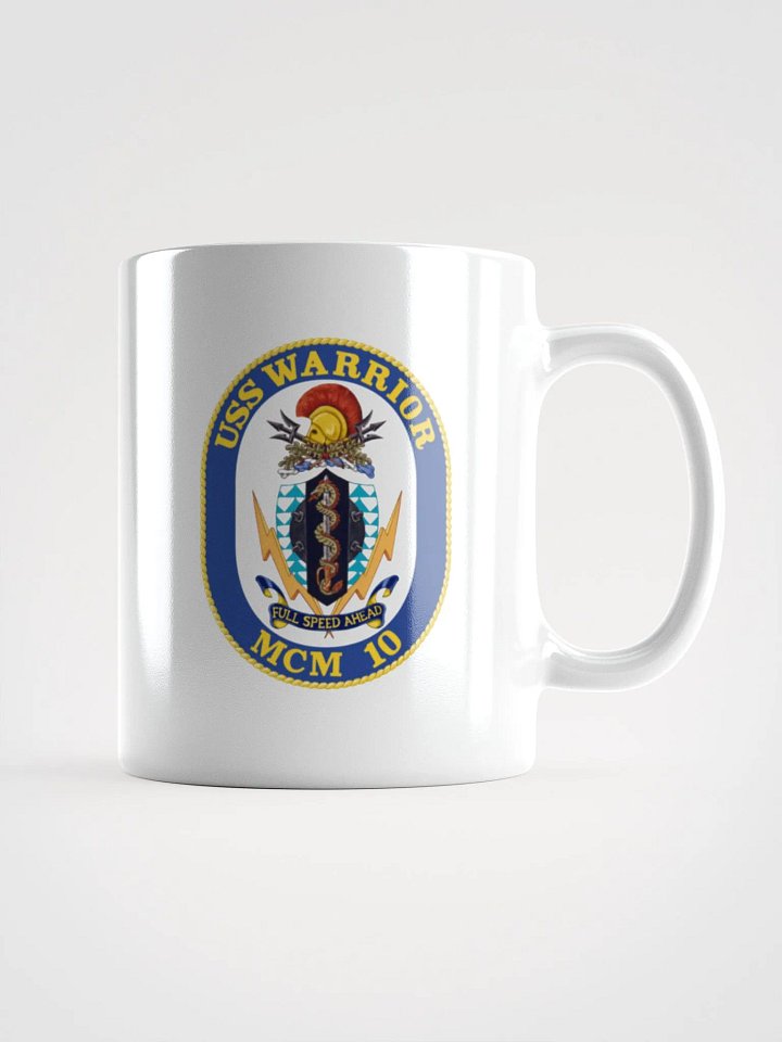 USS Warrior MCM 10 White Coffee Cup product image (1)