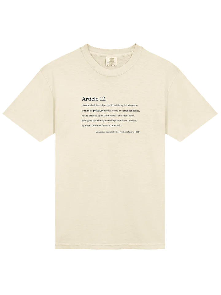 Article 12 - Heavyweight T-Shirt (Comfort Colors) product image (1)