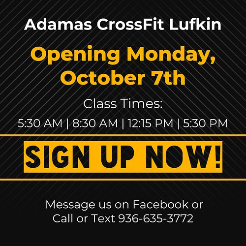 We are ready to take sign ups for our Lufkin location!!