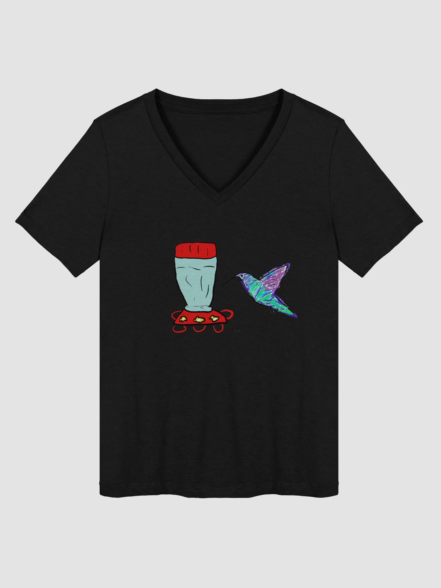 Hummingbird Relaxed V-Neck Tee product image (1)