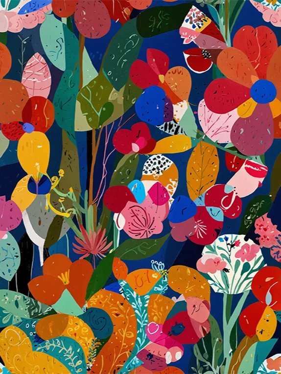 Set of 5 Fantasy Garden Papers No.9087 product image (5)