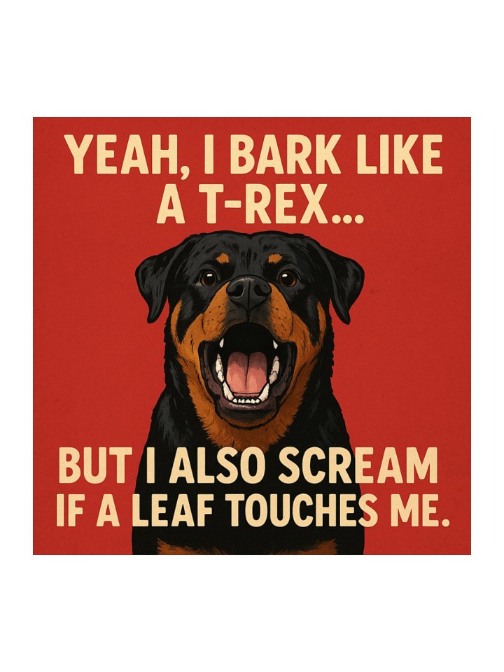 Rottweiler T-Rex Bark Kiss Cut Stickers product image (1)