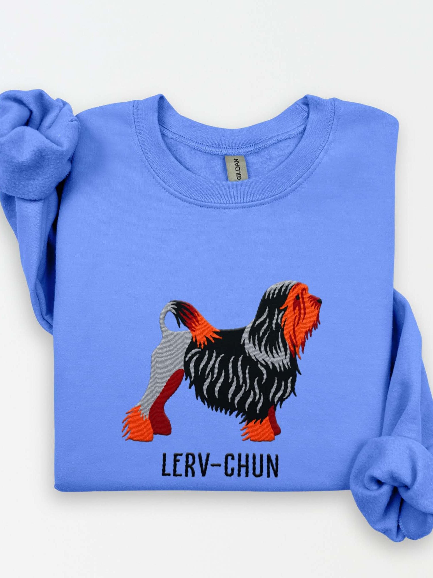 Lerv-Chun Sweatshirt (Embroidered) of a Löwchen(Brown & Tan) product image (1)