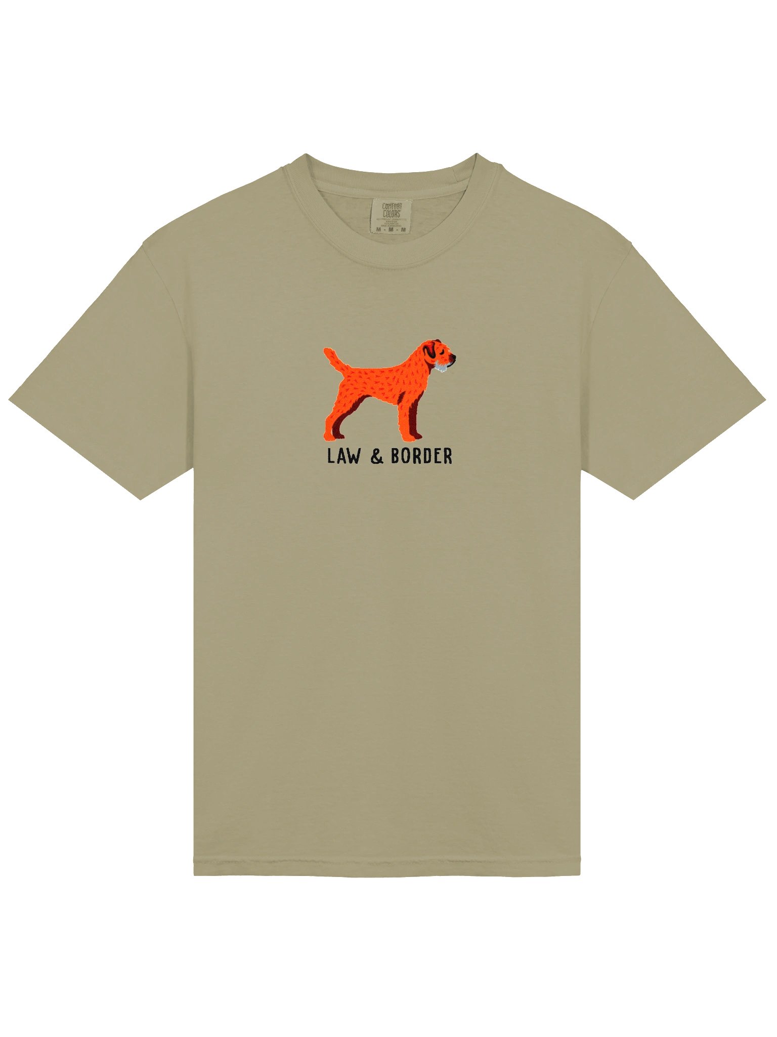 Law & Border T-Shirt(Embroidered) of a Border Terrier(Red) product image (6)