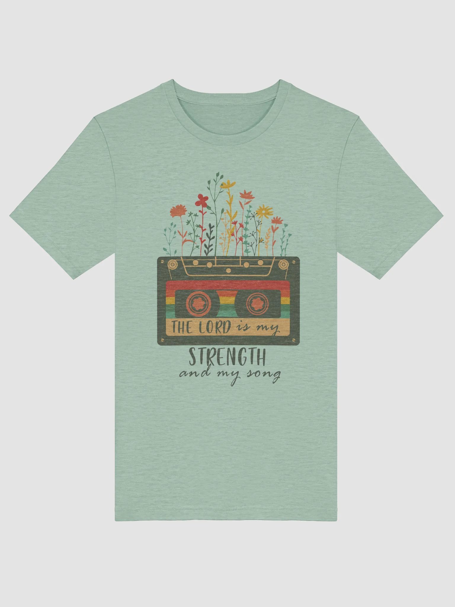 The Lord is my Strength and My Song Cassette Tee product image (54)