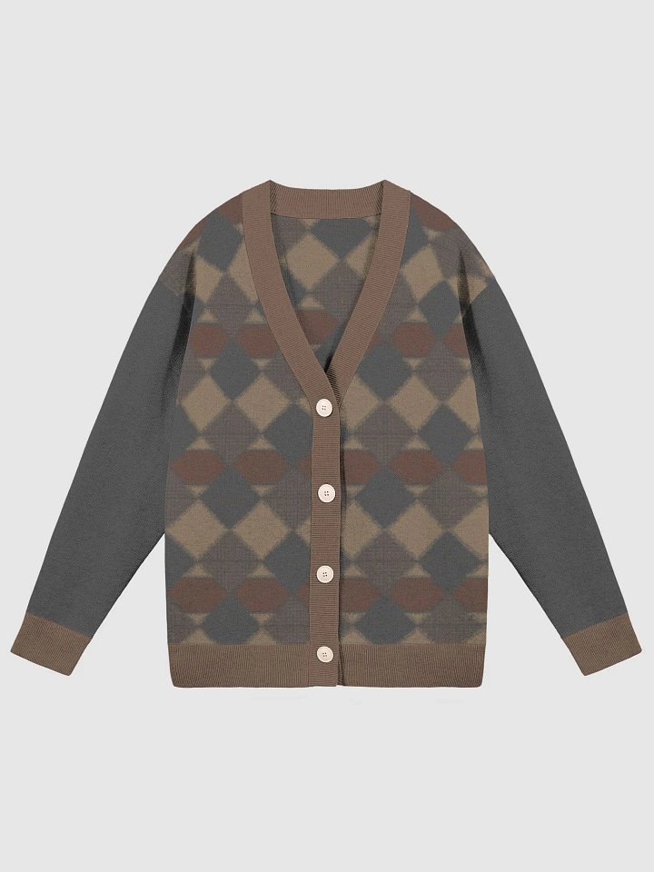Argyle Brown Cardigan product image (1)