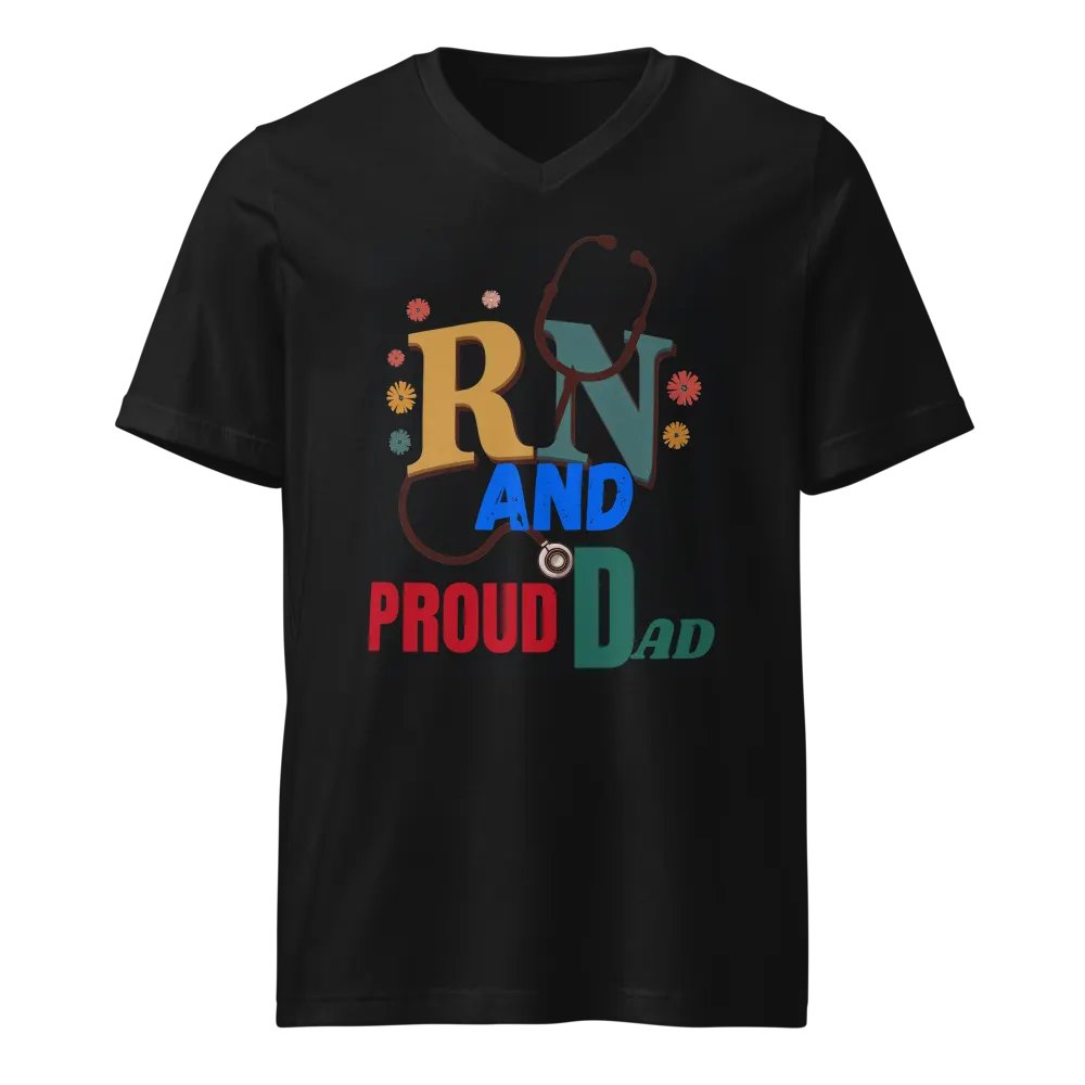 Proud RN Stethoscope V-Neck Tee product image (1)