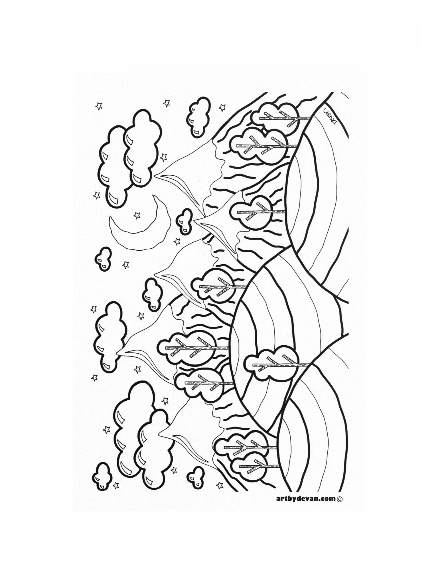 Color Your Own Art: Shiny Mountains product image (4)