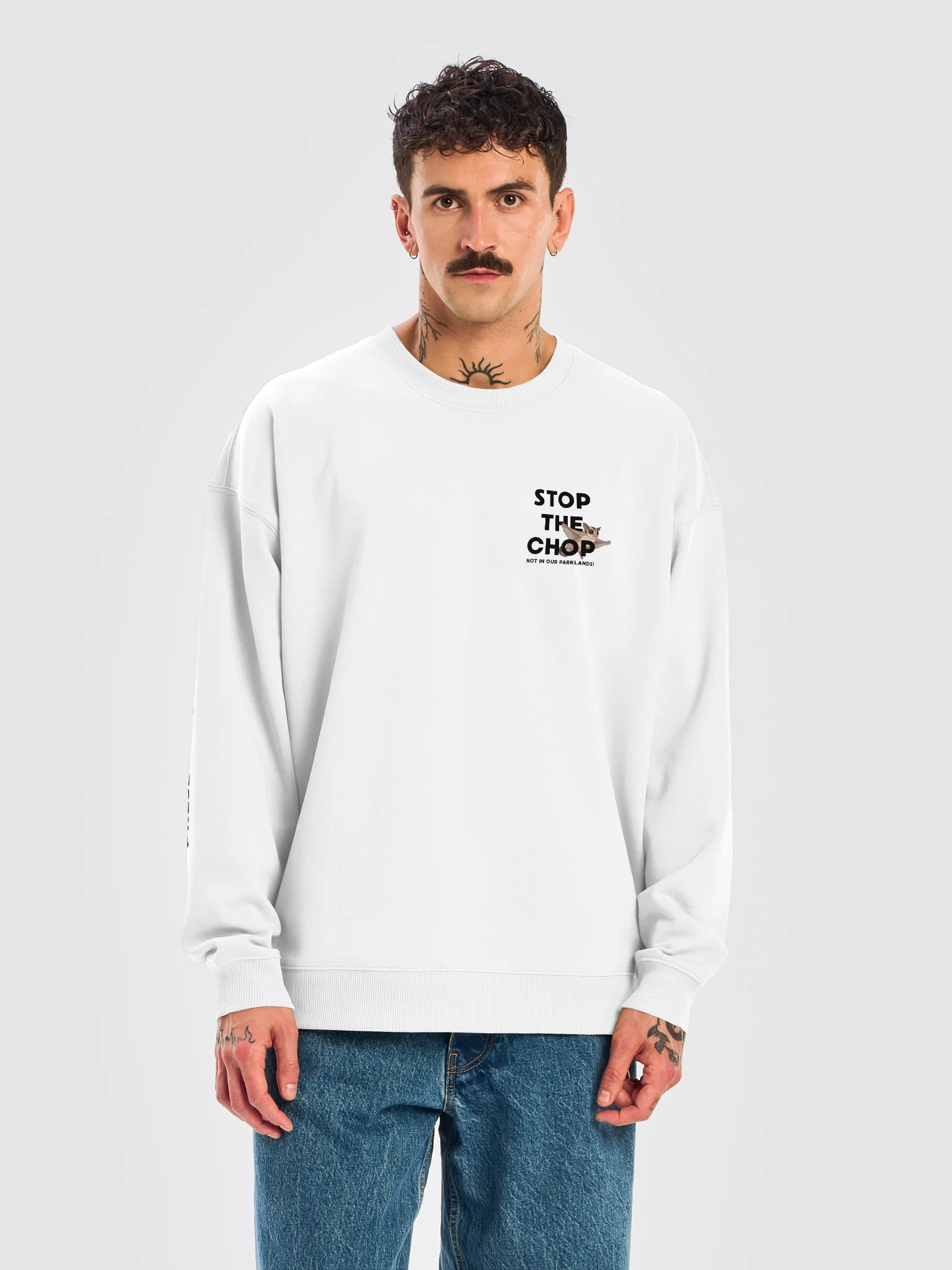 STOP THE CHOP | Sugar Glider | Unisex | Premium Organic Oversized Sweatshirt product image (5)