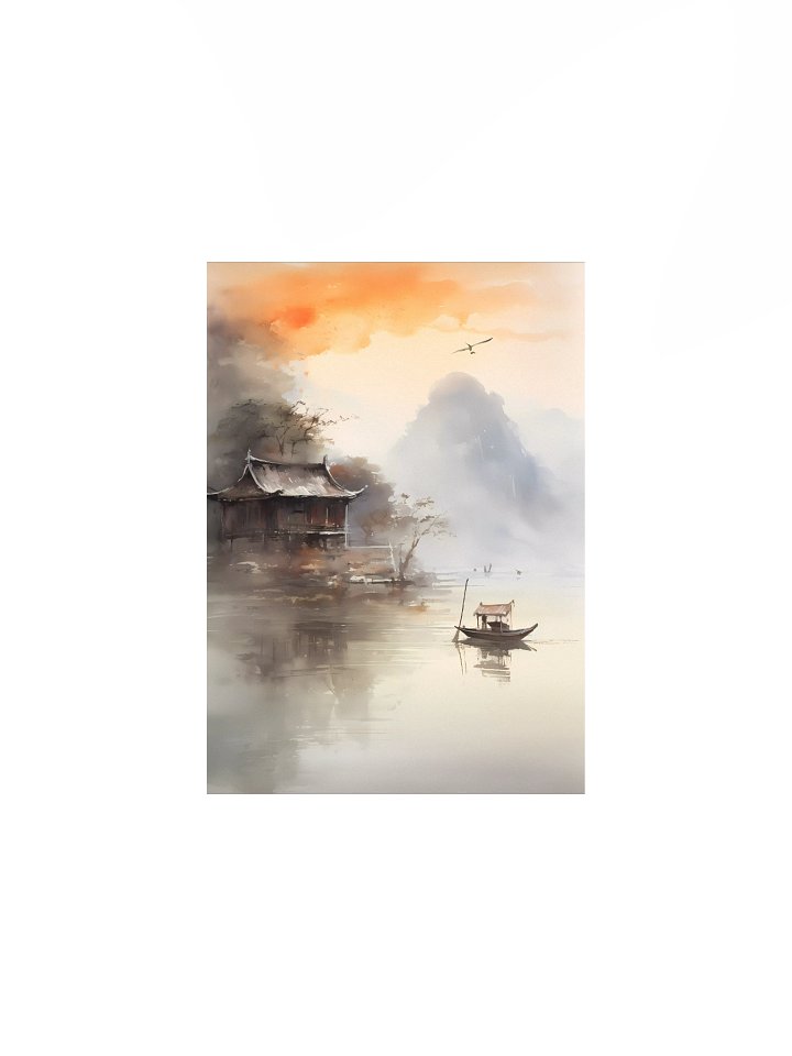 景色がきれいだね。Japanese Muted Watercolor Wall Art Collection product image (1)
