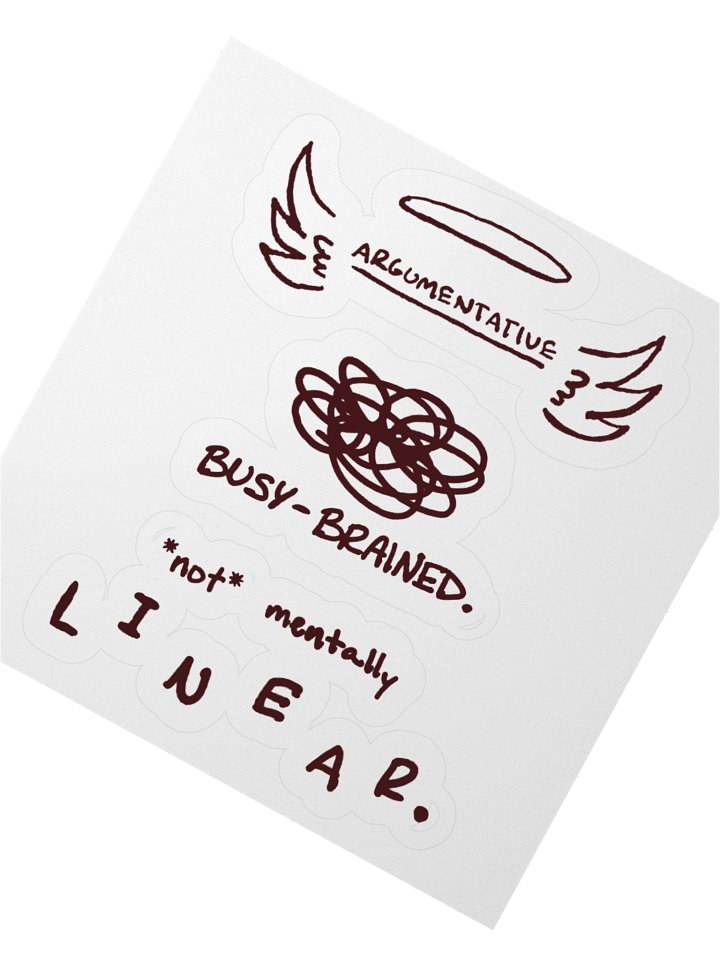 maroon sticker pack #1 product image (6)