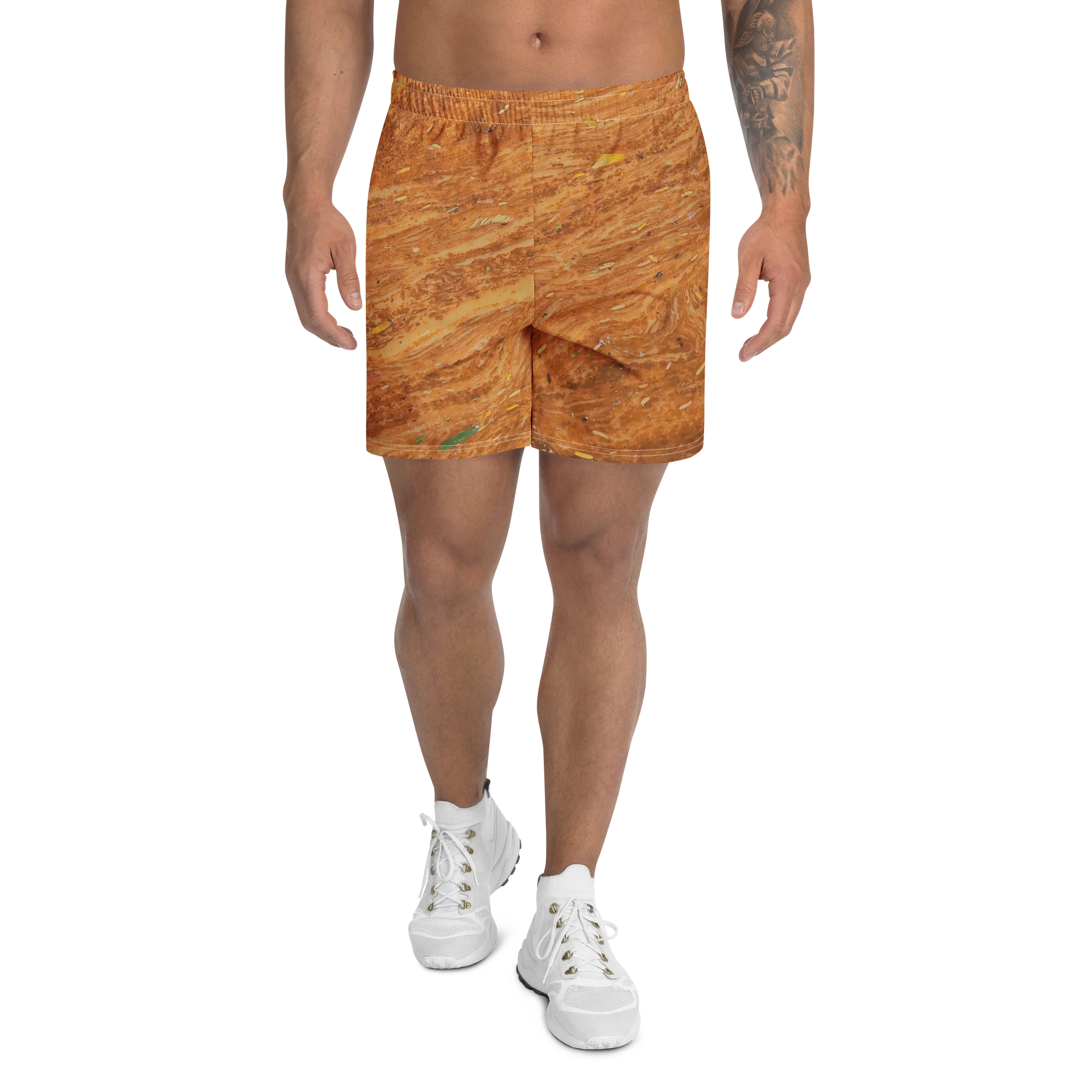 Terracotta Tea All-Over Print Athletic Long Shorts product image (1)