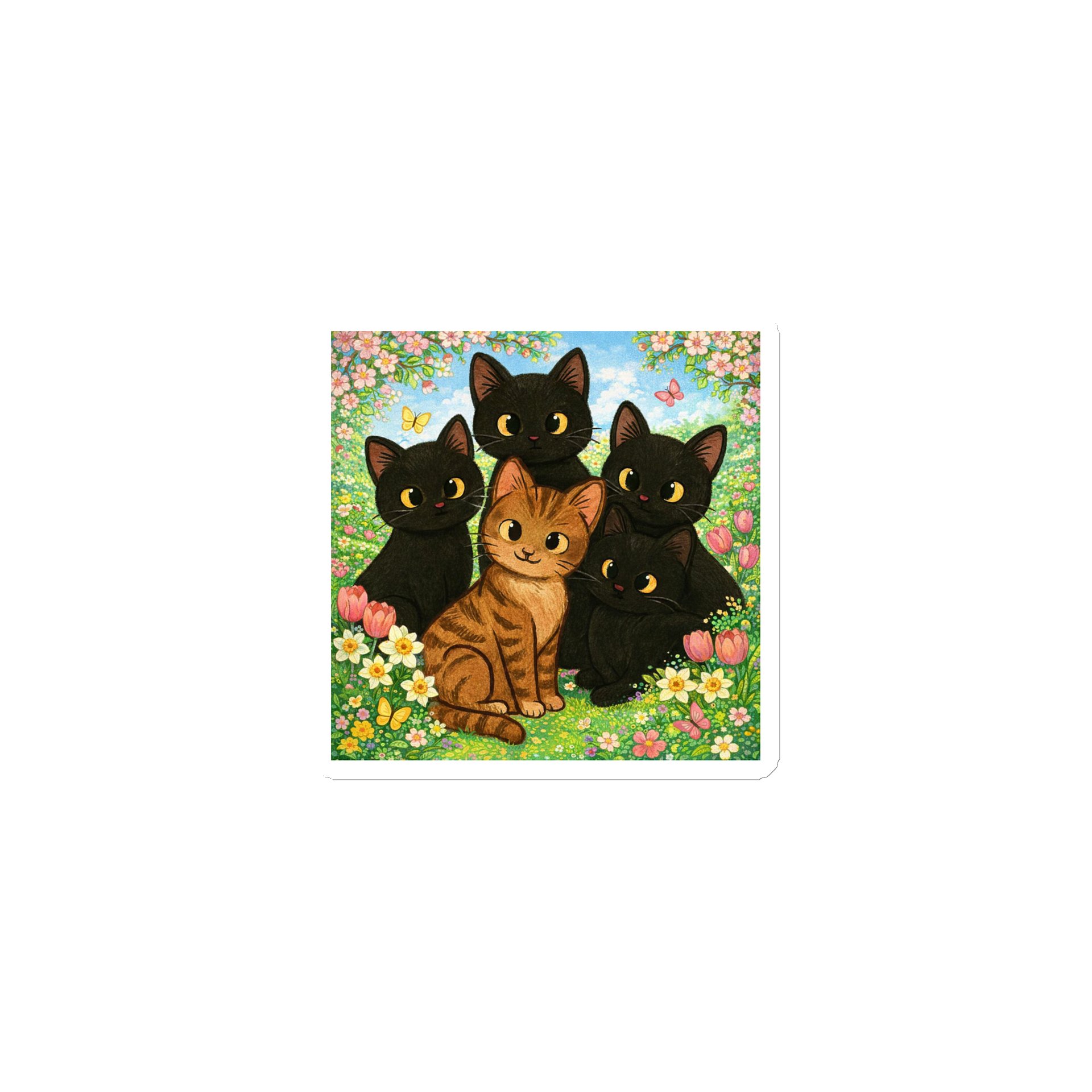 Cat brigade Spring Magnet Set product image (1)