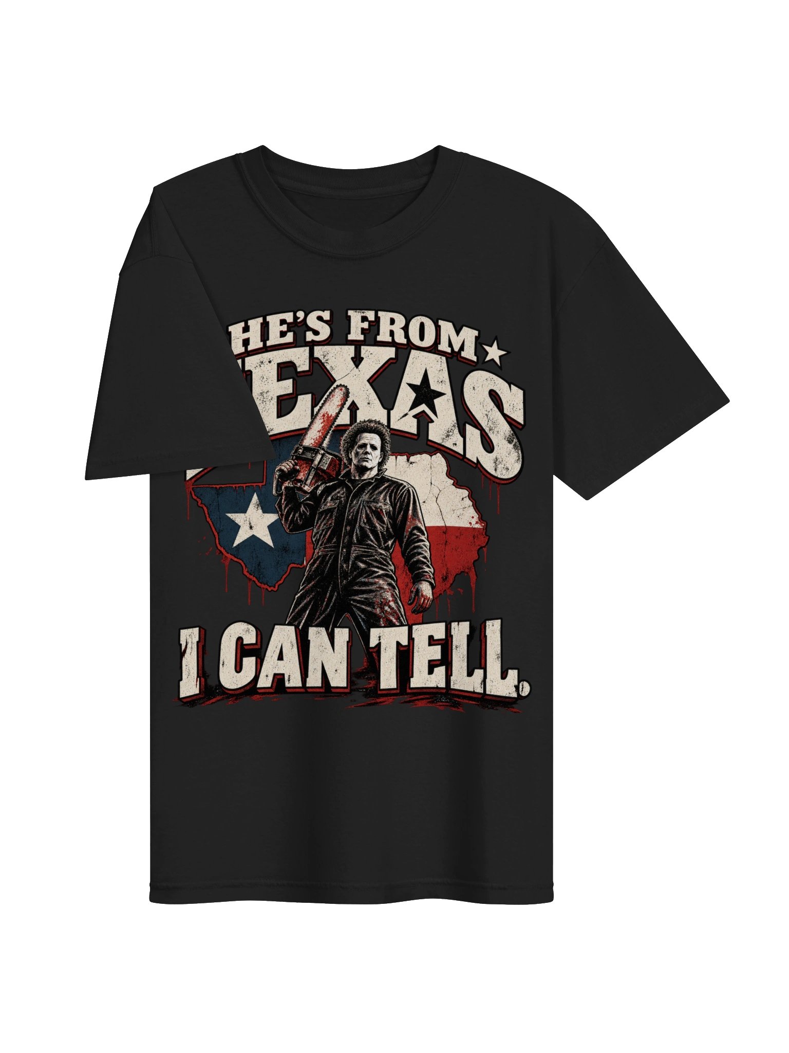 He's From Texas I Can Tell Shirt, Halloween Slasher Tee, Texas Chainsaw Graphic shirt, Spooky Season Tee Comfort Colors product image (4)