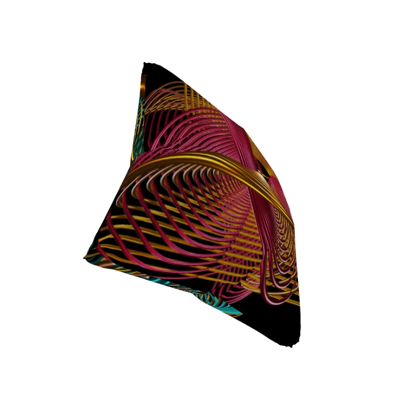 Oscilloscopic Dance 4+1 - Lissajous Figures Mathematical Art Pillow product image (4)