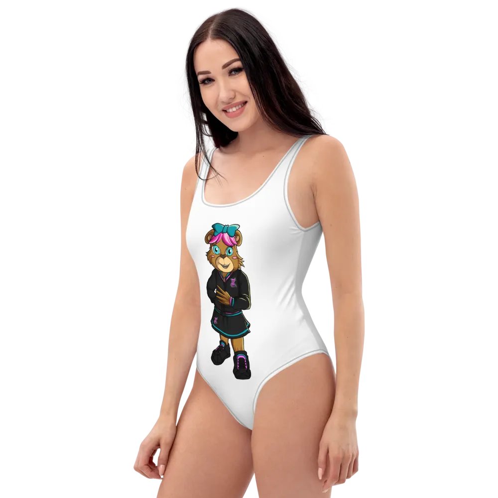 Standing Bear White One Piece Swim Suit product image (3)