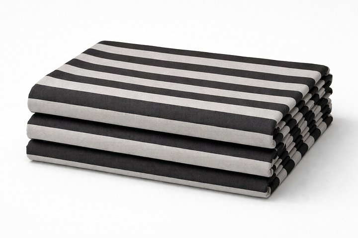 Black & Gray Stripe DBP Fabric product image (1)