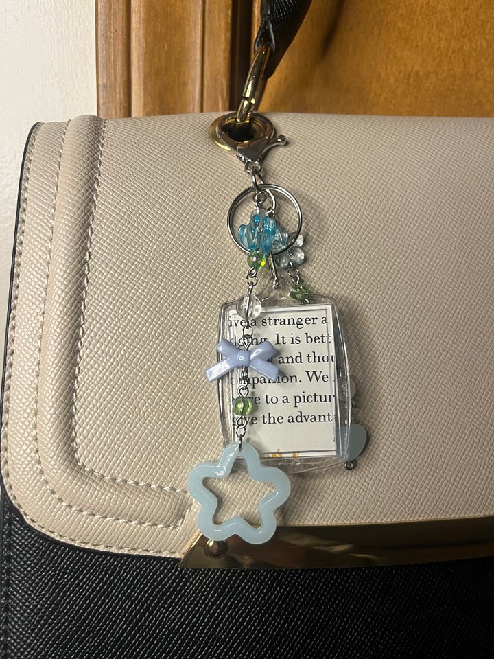 Blue Flower Deluxe Bag Charm product image (2)
