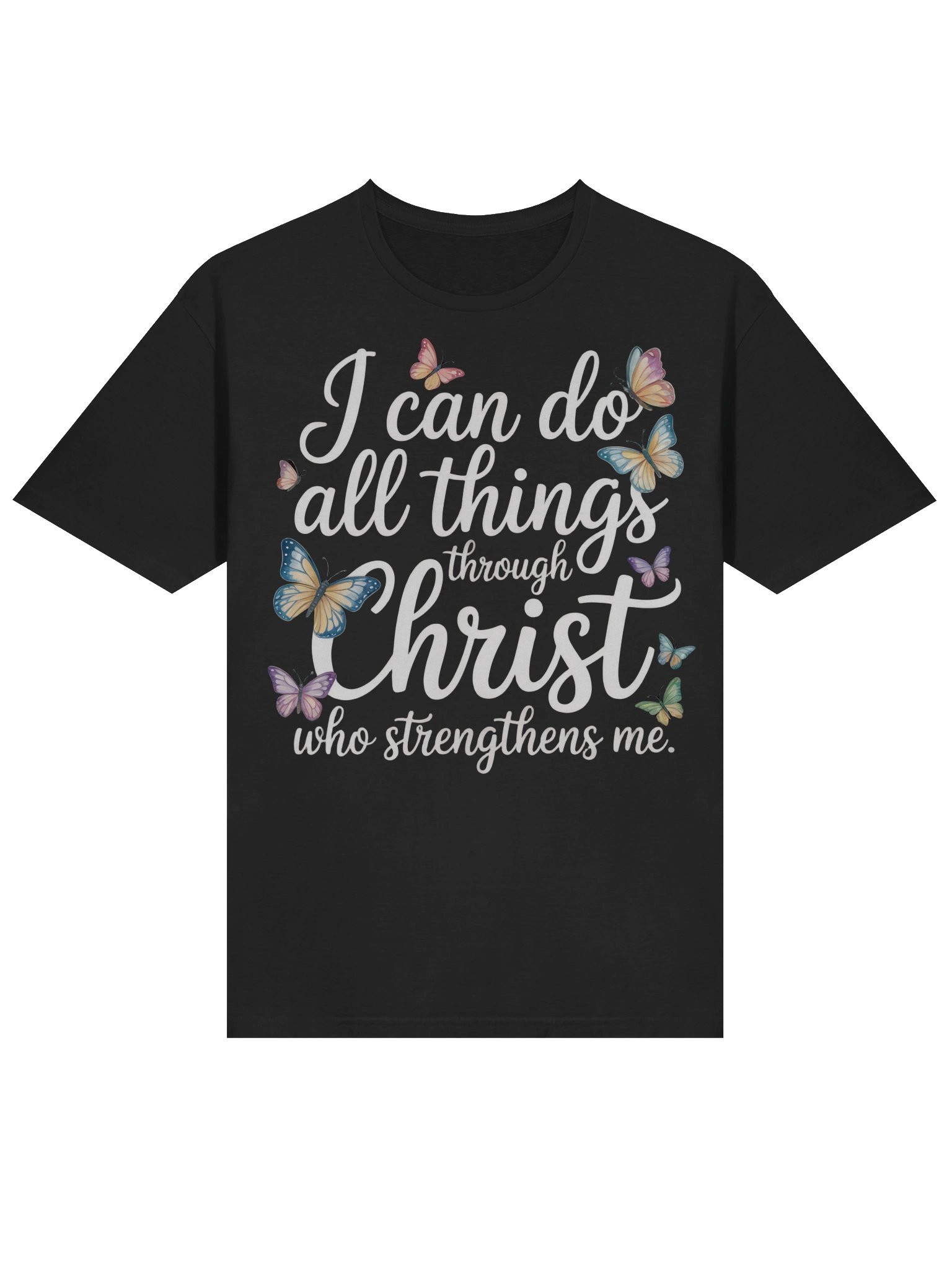 Christian Tee Shirt I Can Do All Things Through Christ Who Strengthens Me product image (4)