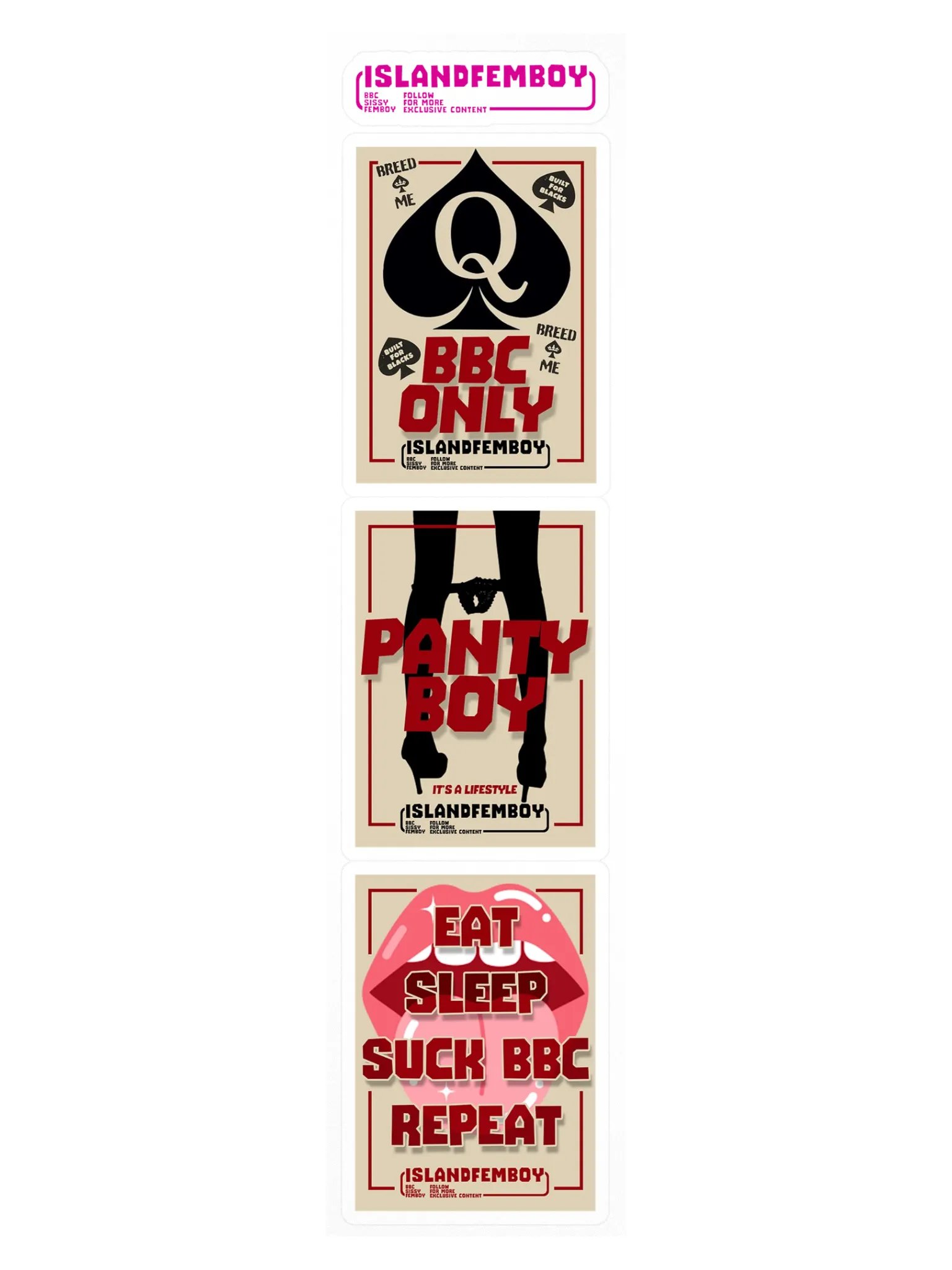 ISLANDFEMBOY : Sissy Sticker Pack : Femboy : Twink product image (4)