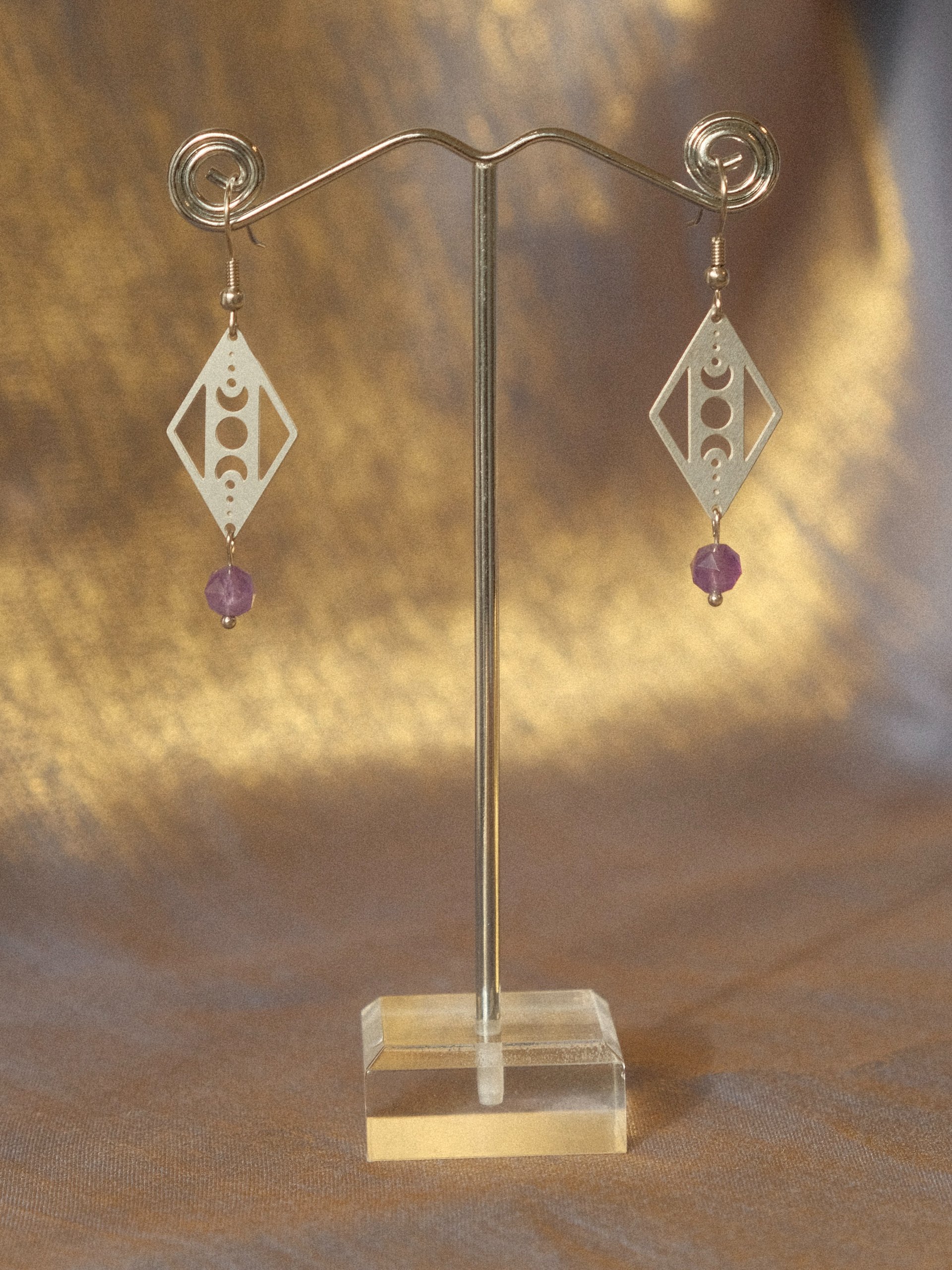 Amethyst Moon Phases Earrings product image (5)