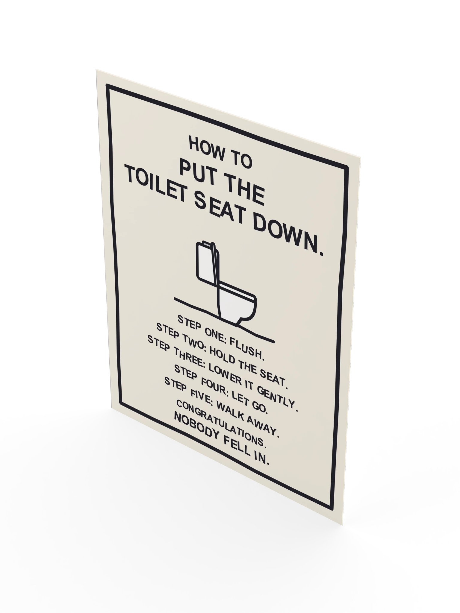 How to Put the Toilet Seat Down (Bathroom Sign) product image (17)