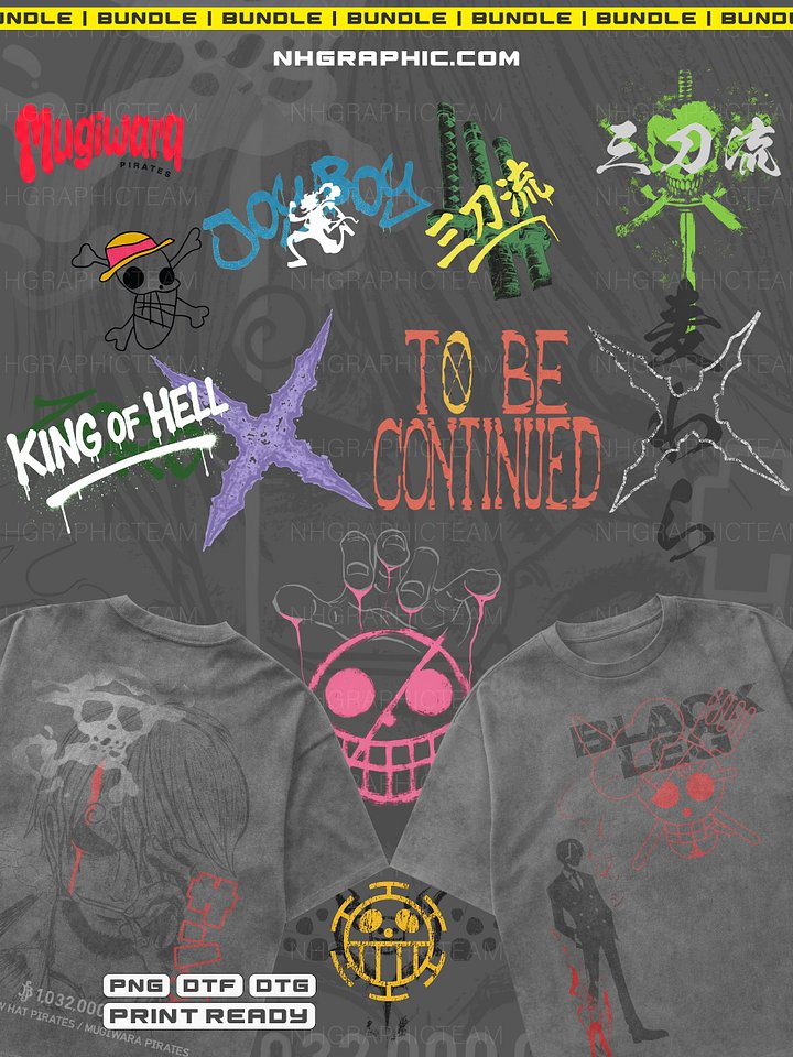11-Piece One Piece Front & Back PNG Bundle product image (2)