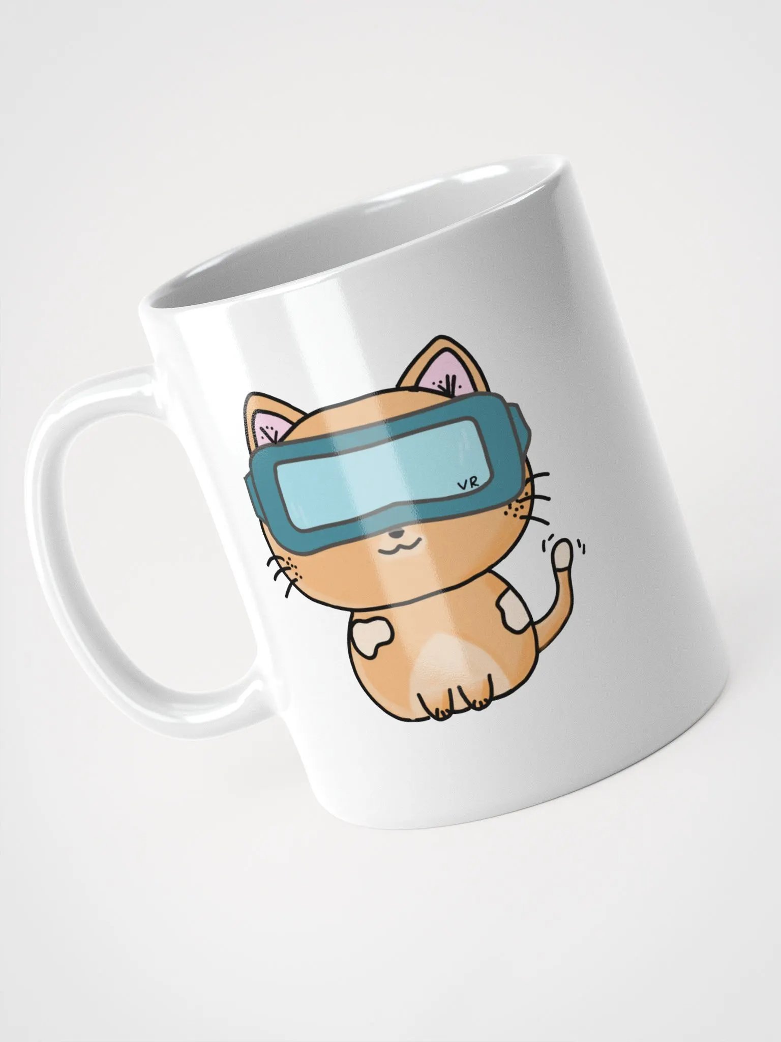 White Mug - VR Cat product image (3)