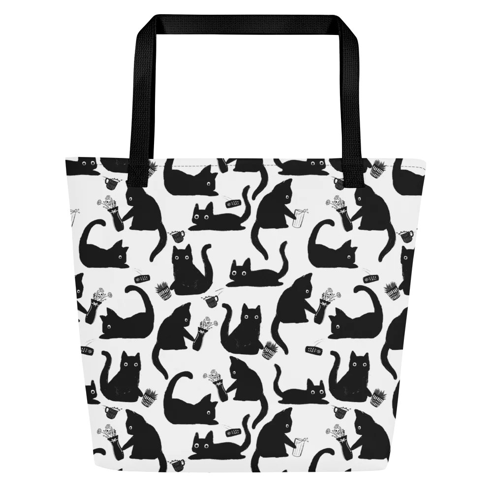 Bad Cats Knocking Stuff Over Tote Bag product image (1)