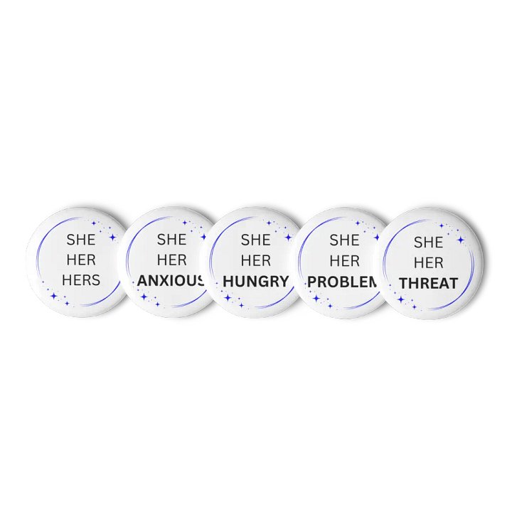 She/Her Pronoun Pins - White product image (3)