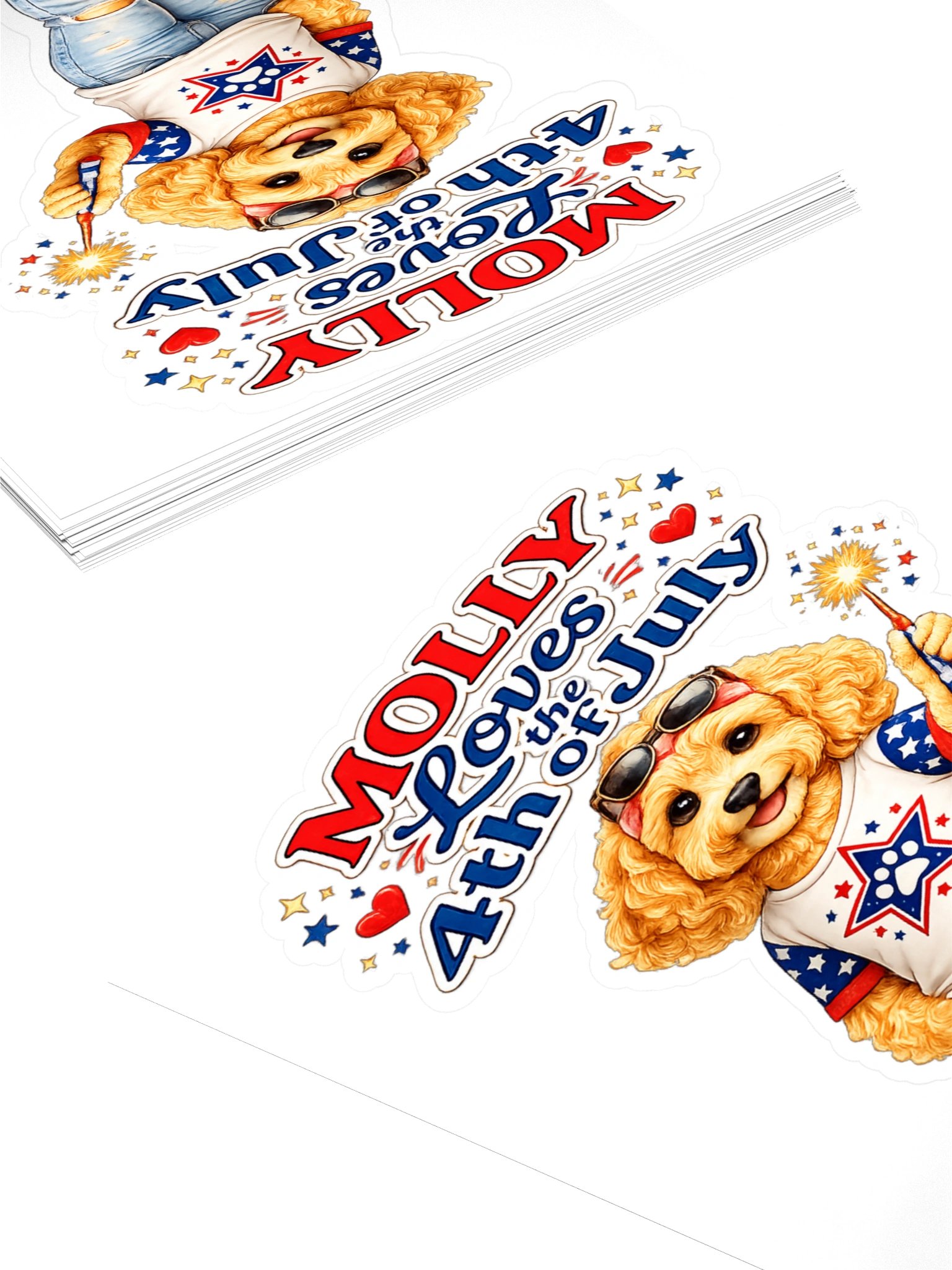 Molly Loves the 4th of July Sticker product image (4)