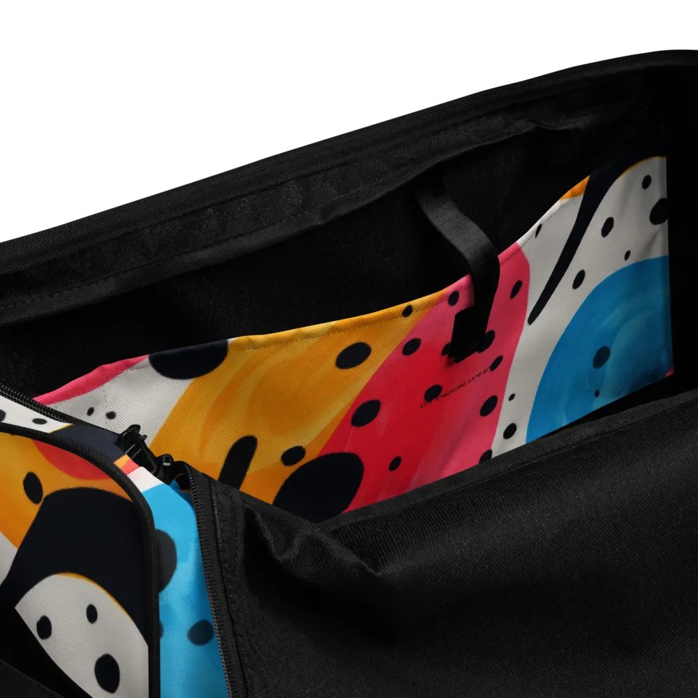 “Tangerine Blue Dreams” All-over Multi-Pattern Duffle Bag product image (9)