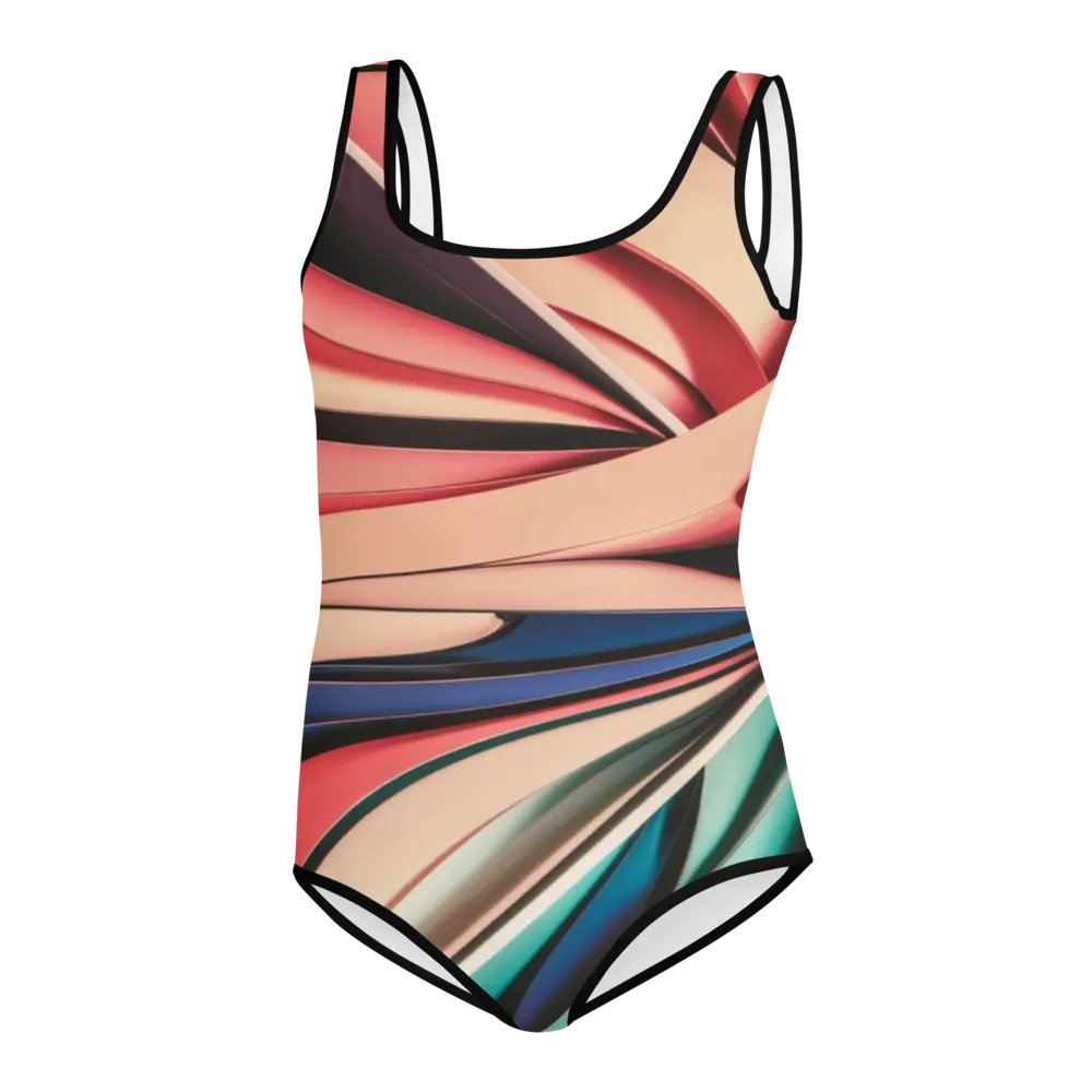 TDS Music Youth Abstract Swimsuit in Vibrant Colors (Sizes 8-20) product image (4)
