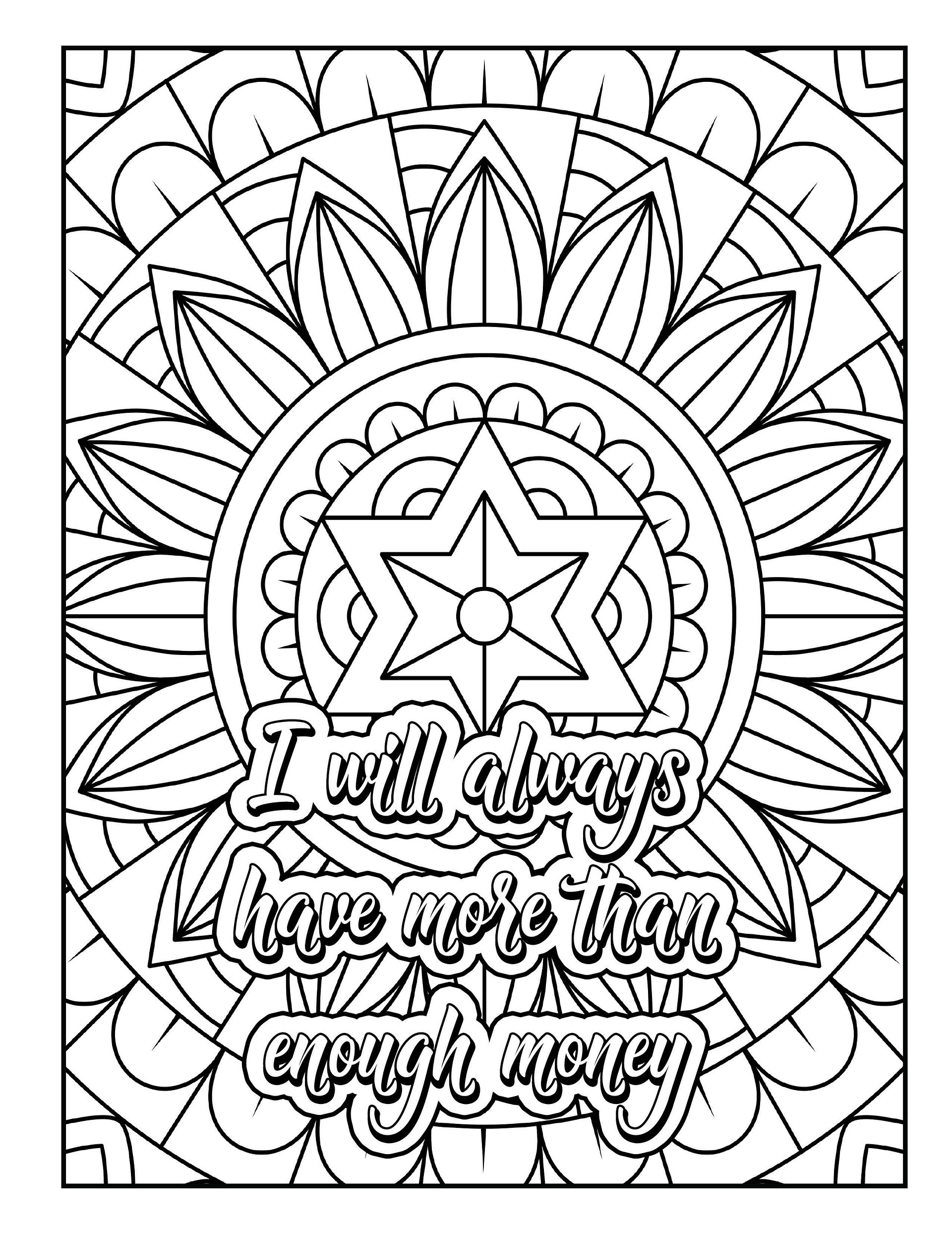 Money Mantra Mandala Coloring Book product image (4)