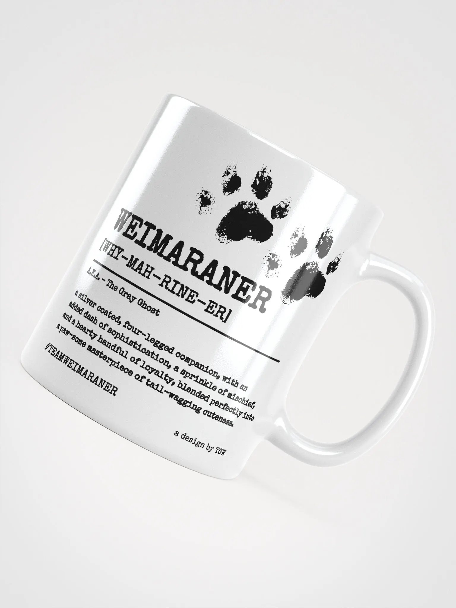 Definition of Weimaraner V2 - Glossy White Mug product image (3)