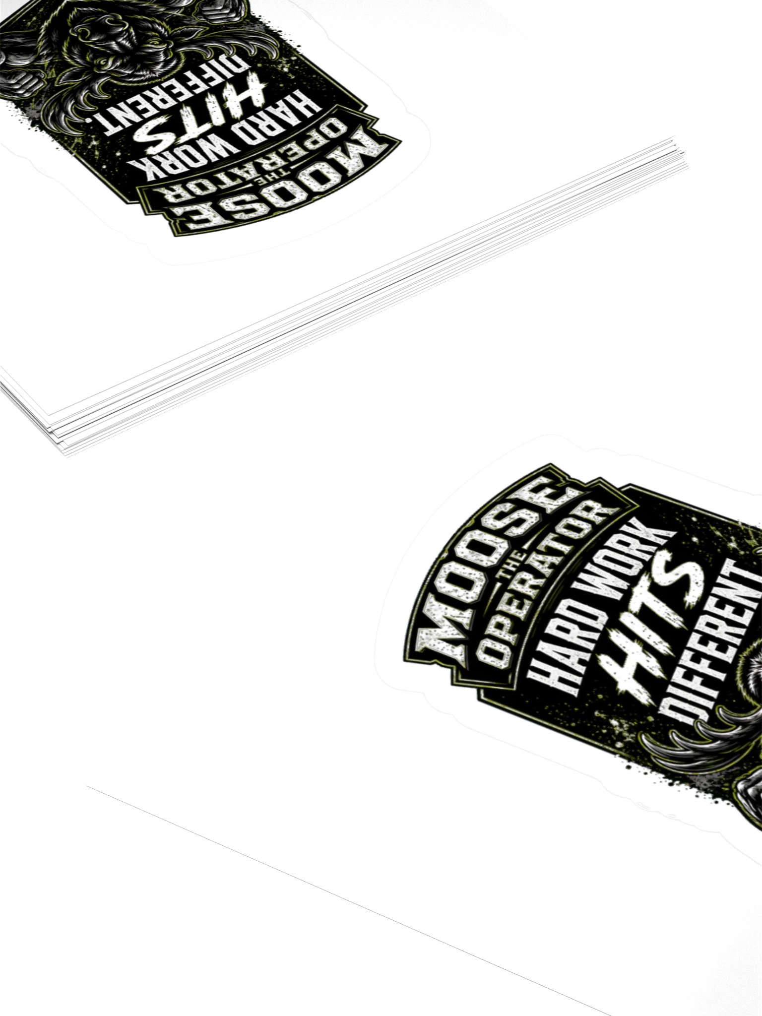 Moose the Operator Hard Work Hits Different Sticker product image (4)