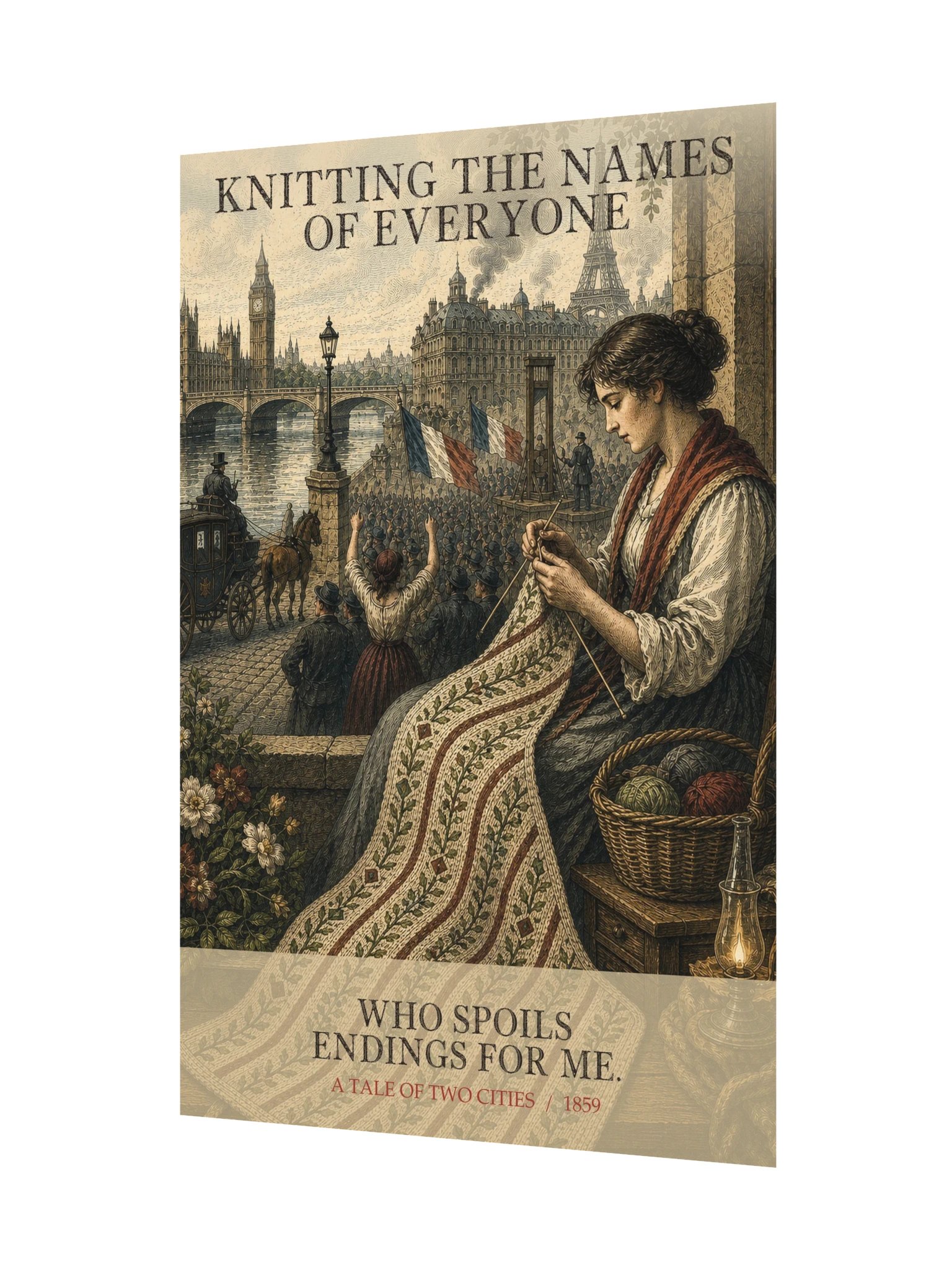 Knitting Names Everyone Who Spoils Endings For -- A Tale of Two Cities Art Print product image (11)